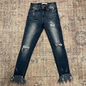 KanCan Skinny Jean with Super Frayed Hem